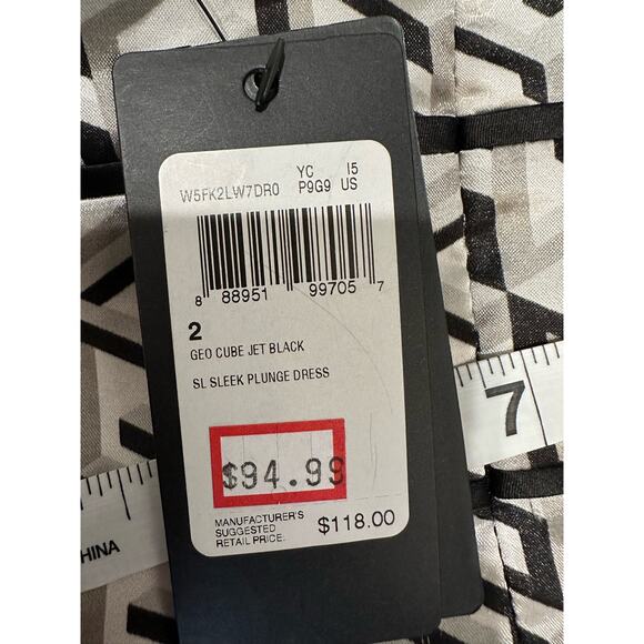 NWT GUESS WOMEN'S Logo G-CUBE SLEEK Satin PLUNGE mini Dress Size 2 Retro No bra - Picture 11 of 15